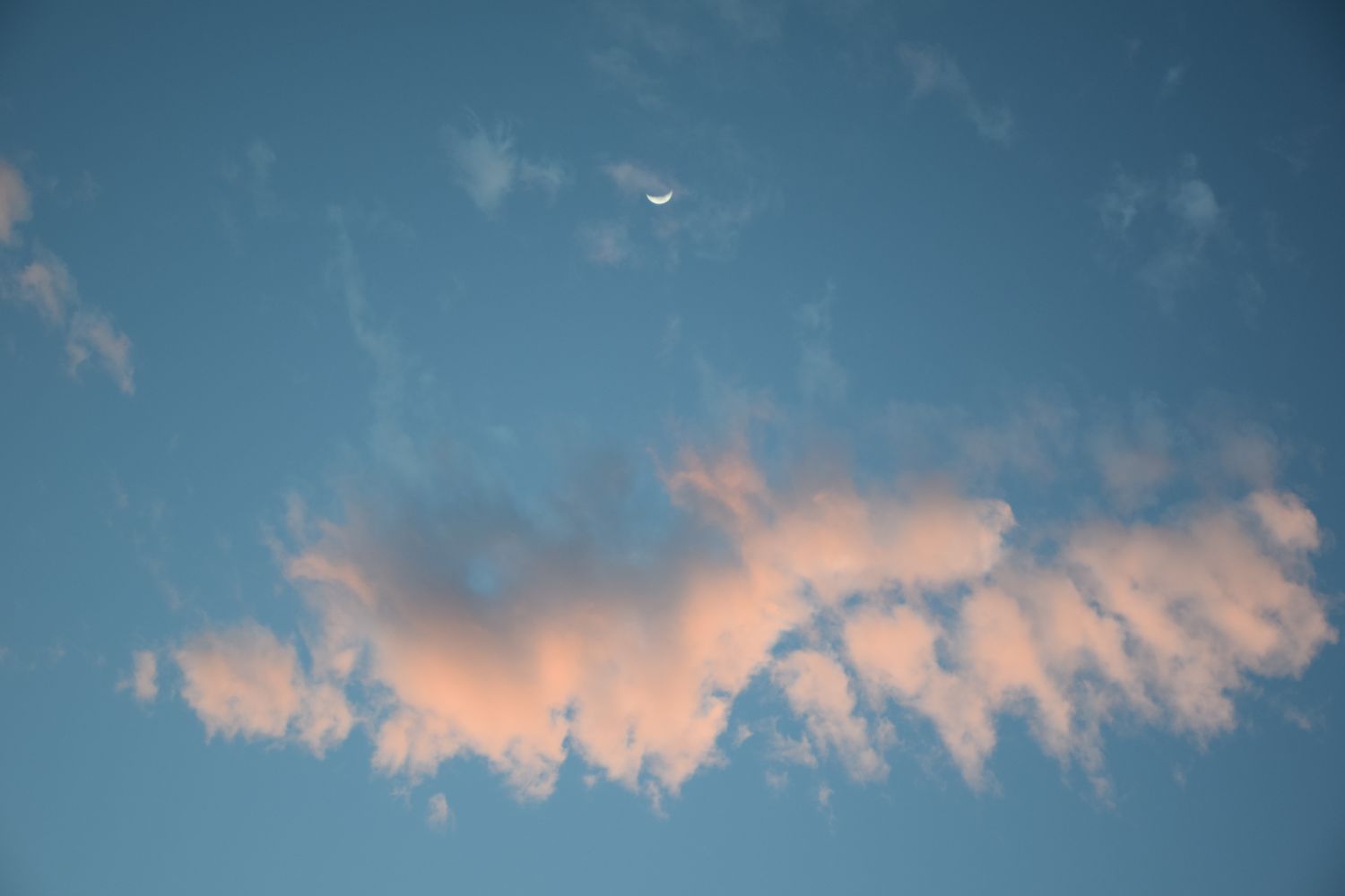 The moon, late in the afternoon